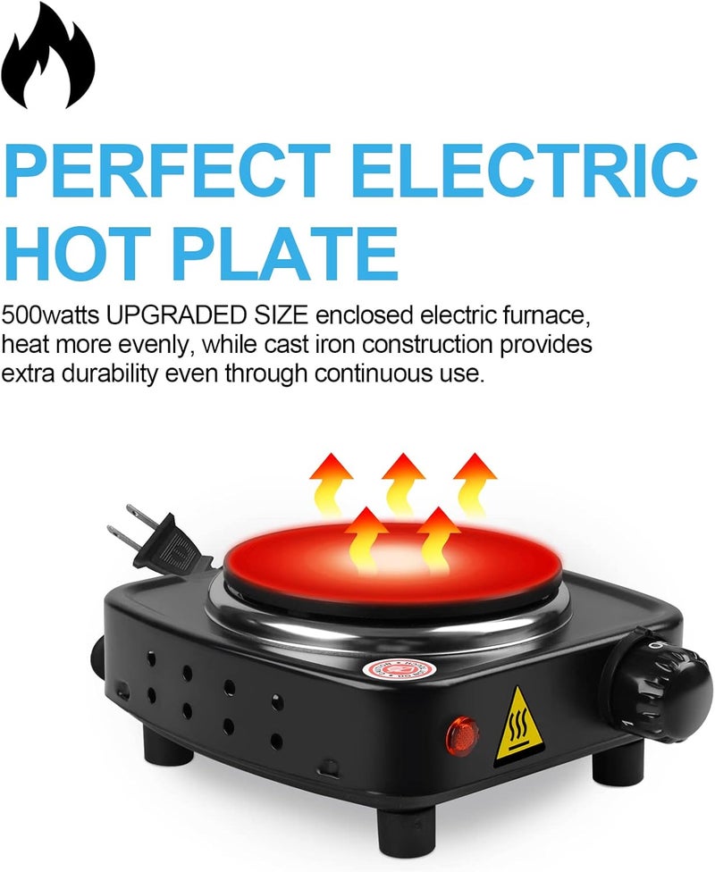 DINGPAI Hot Plate for Candle Making, Black Color Electric Hot Plate for Melting Wax, Chocolate, Candy and More - Image 3